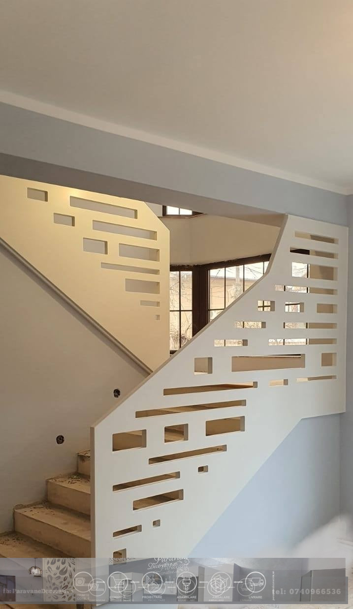 Balustrada pana in tavan tip paravan - Model Dreptunghiuri