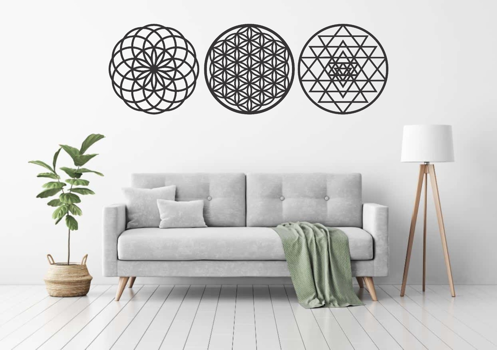 Set 3 Elemente Decorative - Geometria Sacra